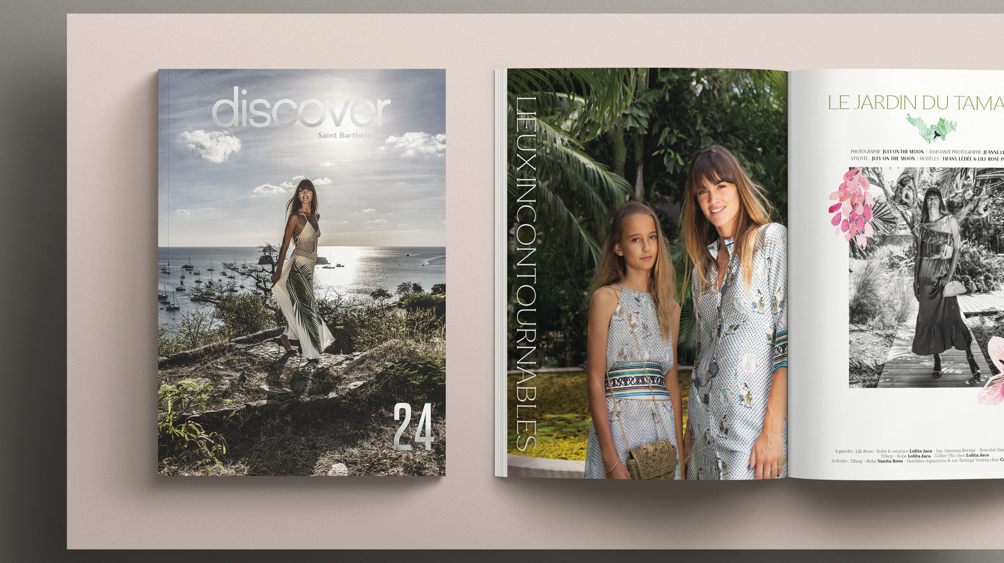 Photographie de mode pour le magazine Discover Saint-Barth n°24 - Saint-Barthélemy - 2022