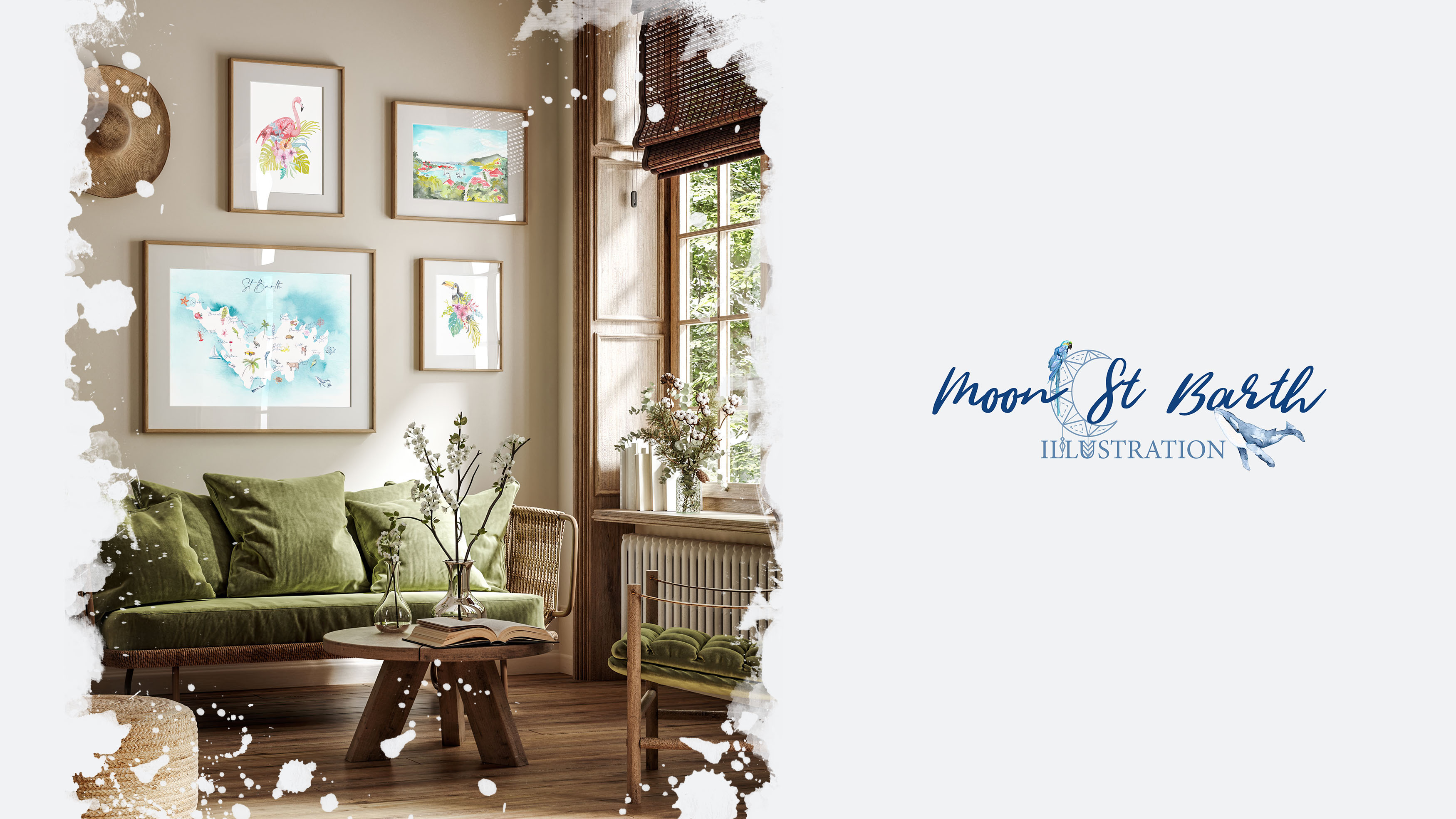 Moon St Barth – Illustration – Saint-Barthélemy Moon St Barth - Illustration - Saint-Barthélemy