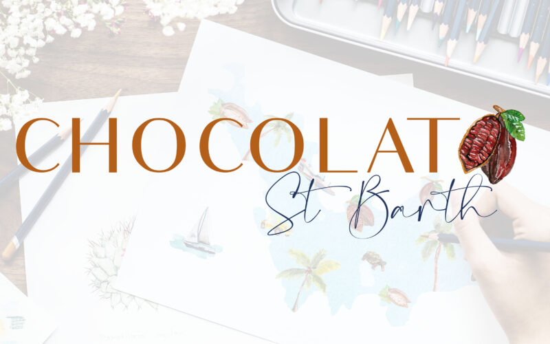 Création du logo illustré « Chocolat St Barth » - July On The Moon