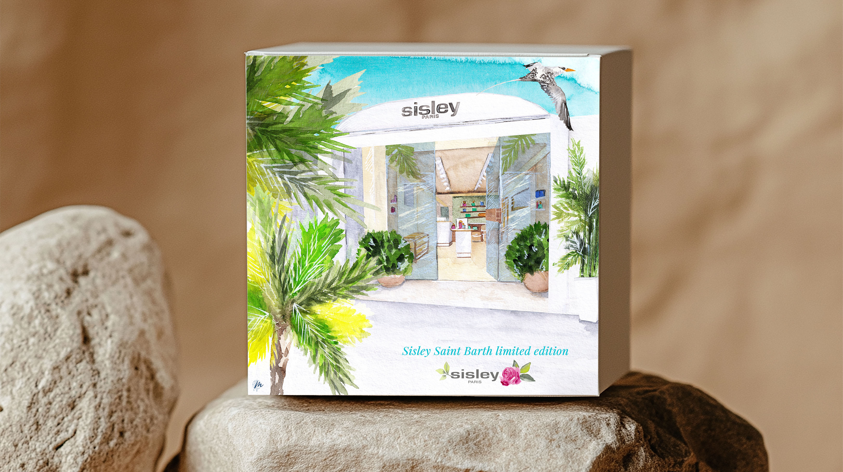 Création du coffret cadeau illustré pour Sisley Paris – July On The Moon Création du coffret cadeau illustré pour Sisley Paris - July On The Moon