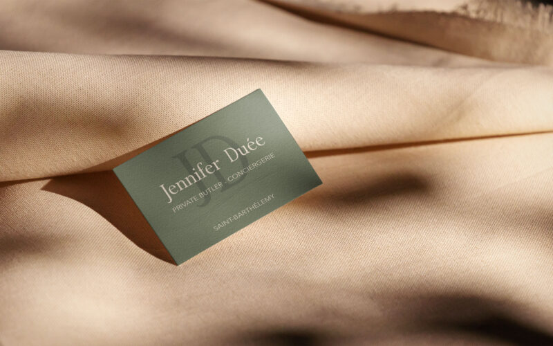 Création des cartes de visite de la butler Jennifer Dué - July On The Moon