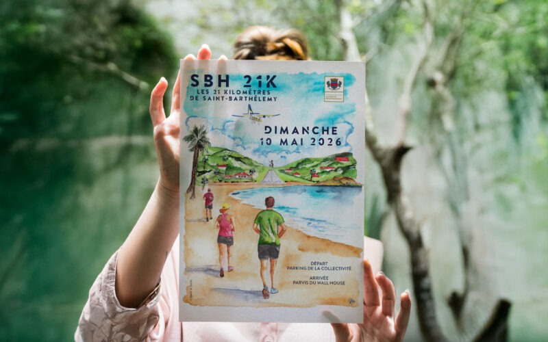 Création graphique et illustré pour les 21 kms de Saint-Barthélemy