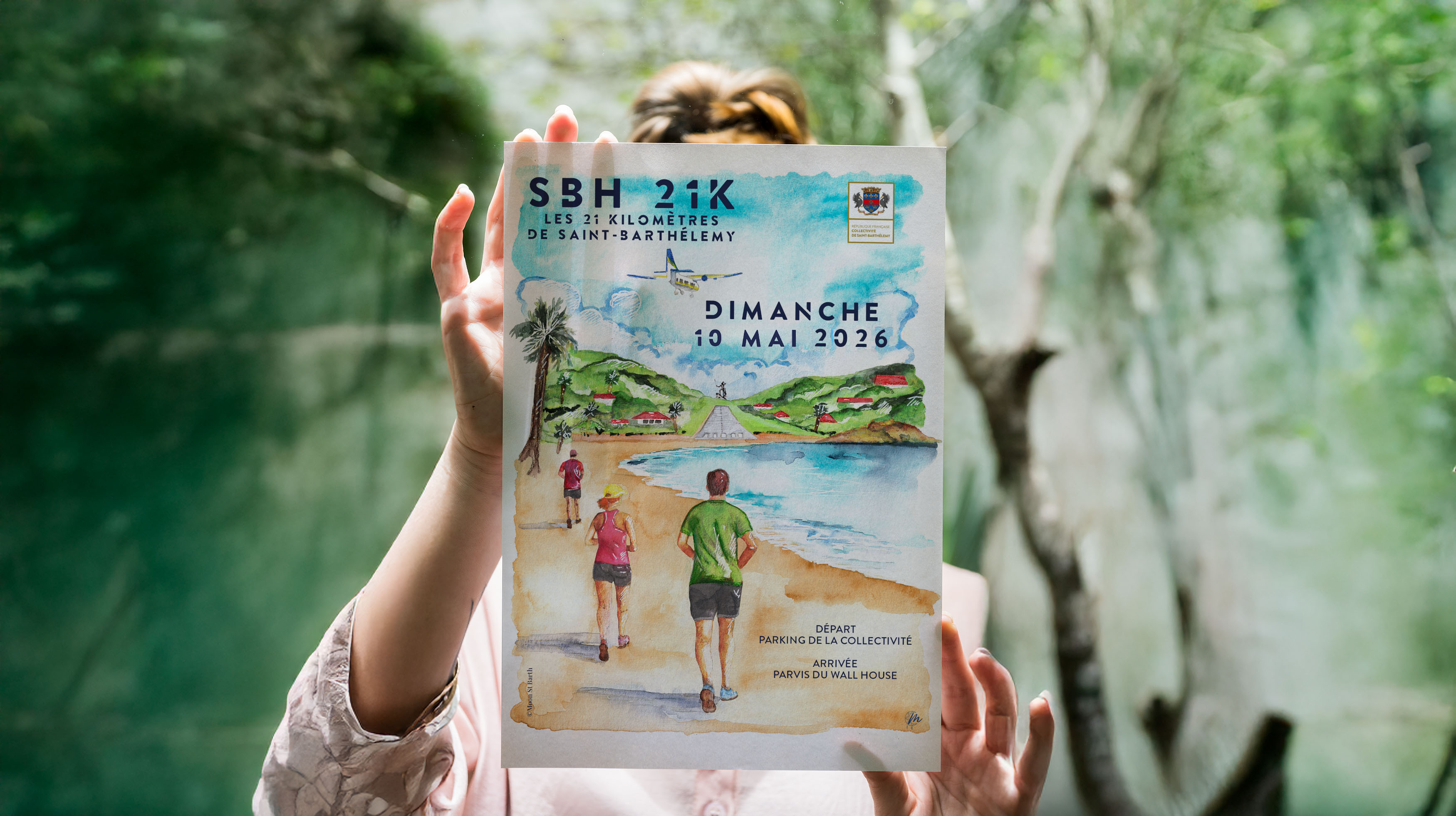 Création graphique et illustré pour les 21 kms de Saint-Barthélemy