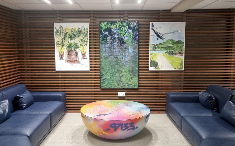 Exposition « Watercolor » à l'aéroport Remy de Haenen de Saint-Barthélemy - Moon St Barth